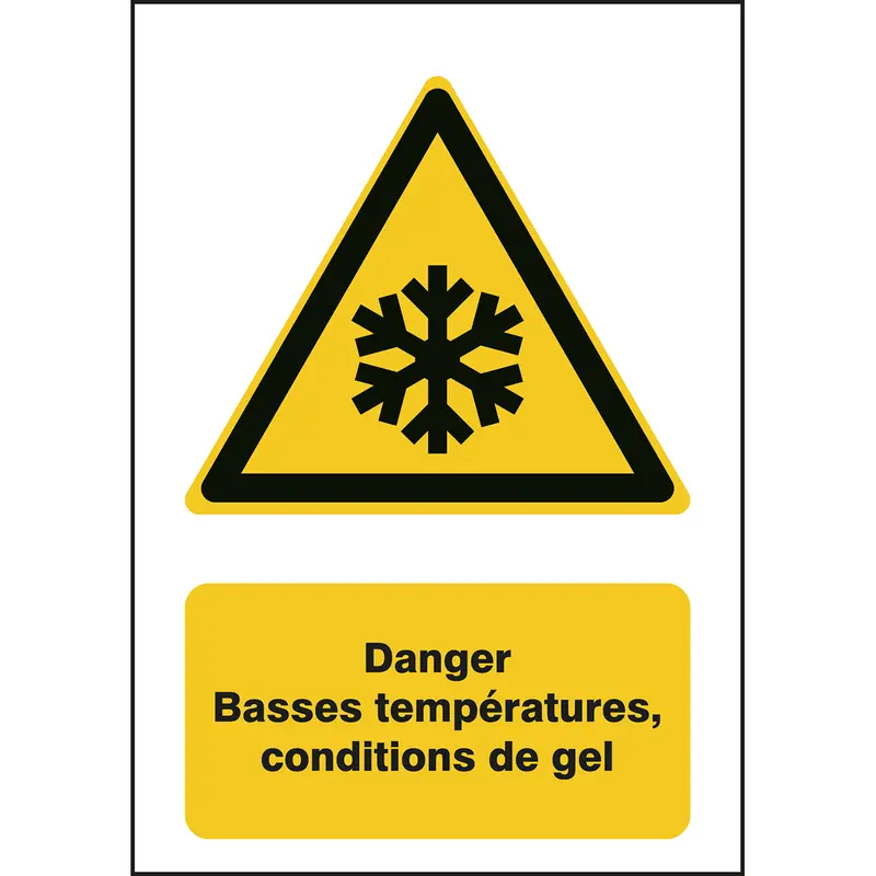 ISO Sicherheitskennzeichnung - Warnung vor niedriger Temperatur/Frost