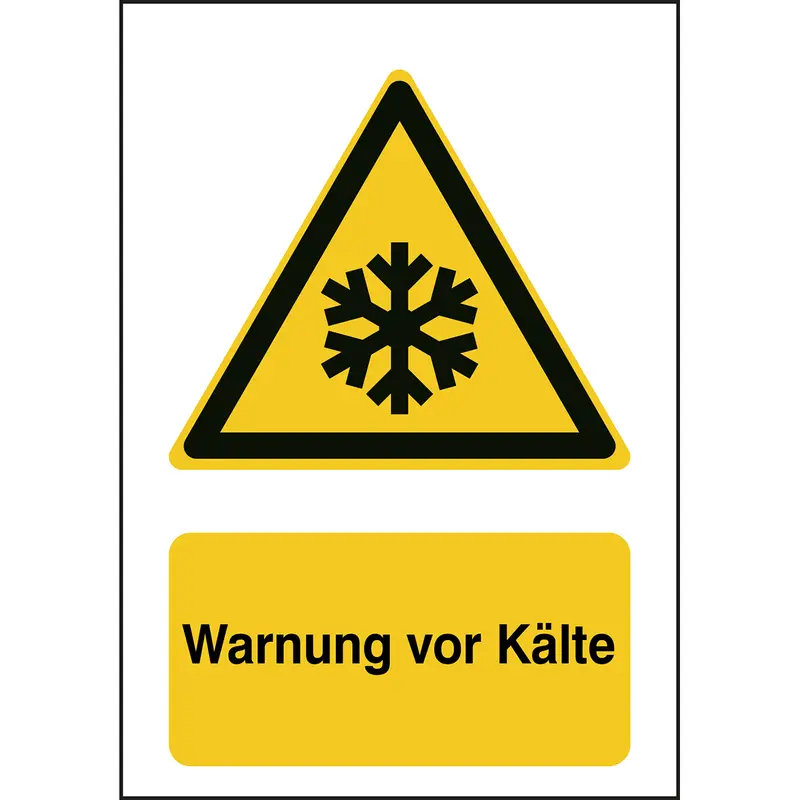 ISO Sicherheitskennzeichnung - Warnung vor niedriger Temperatur/Frost