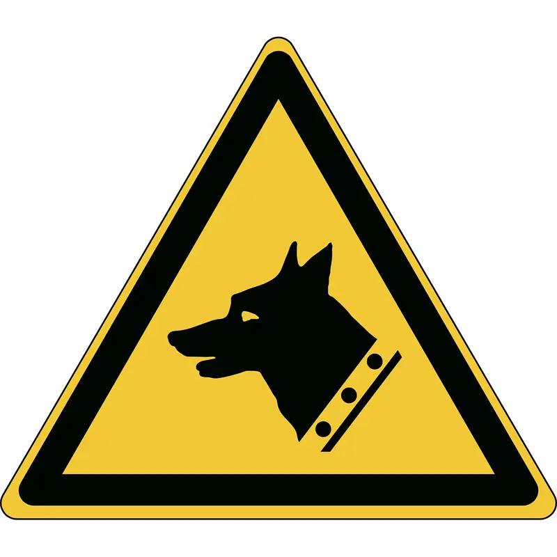 ISO Sicherheitskennzeichnung - Warnung vor Wachhund