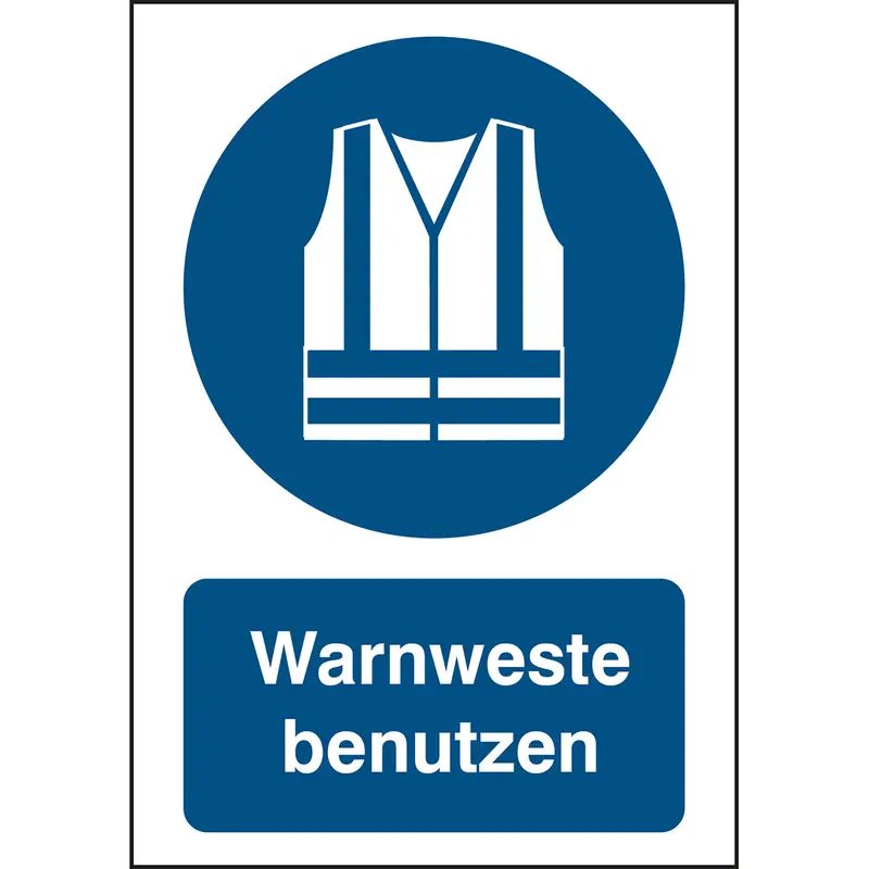 ISO Sicherheitskennzeichnung - Warnweste benutzen