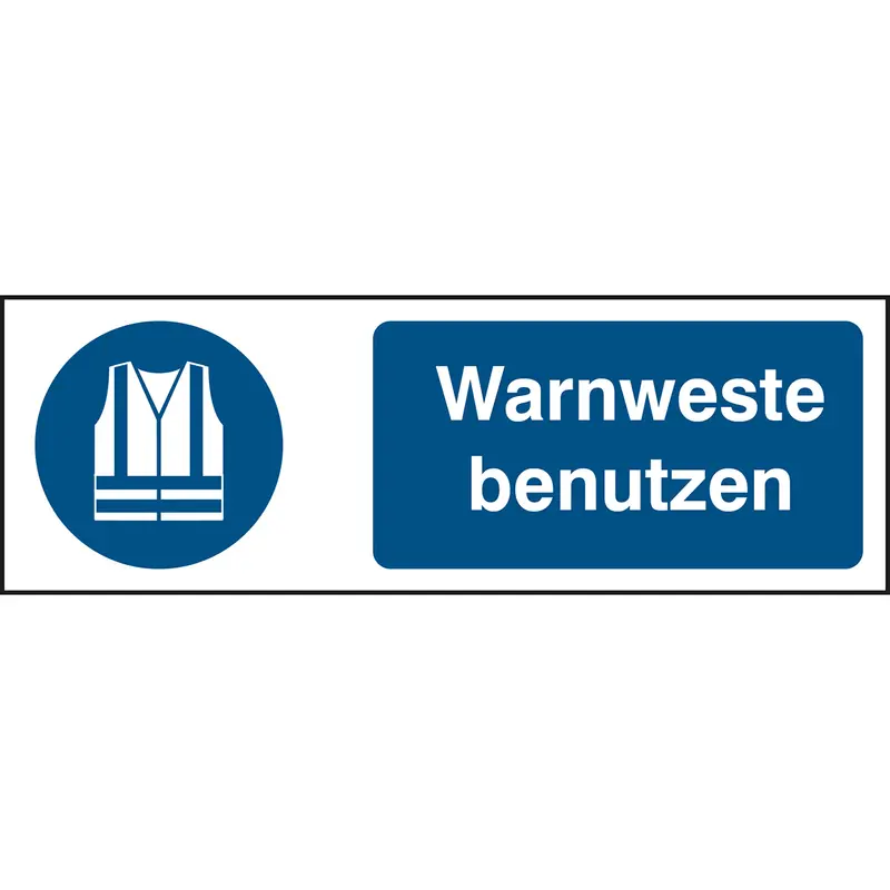 ISO Sicherheitskennzeichnung - Warnweste benutzen