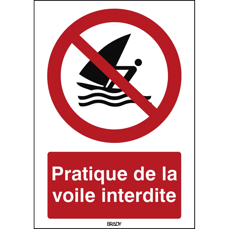 ISO Sicherheitskennzeichnung - Windsurfen verboten