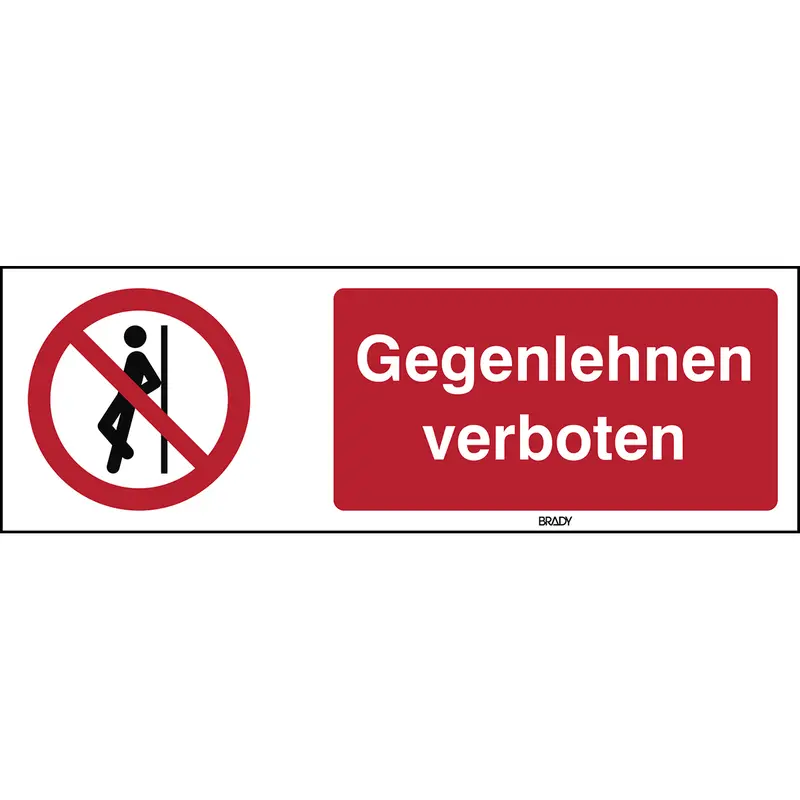 ISO-Sicherheitsschild - Anlehnen verboten