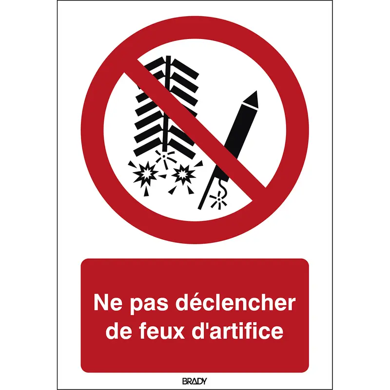 ISO-Sicherheitsschild - Feuerwerk verboten