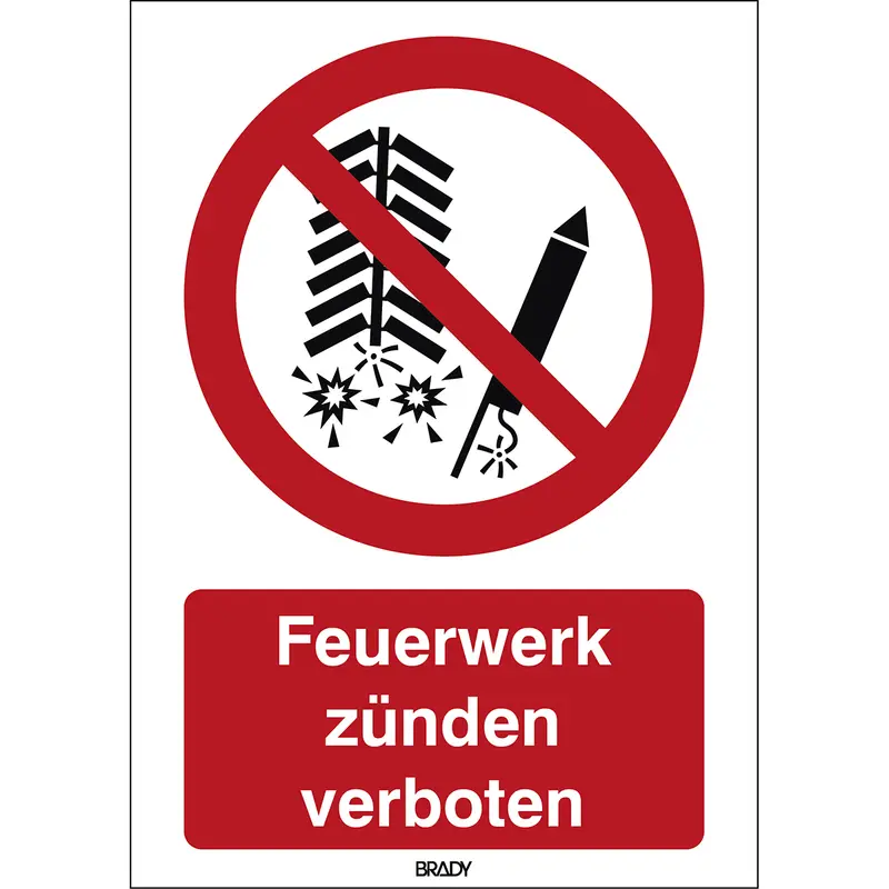 ISO-Sicherheitsschild - Feuerwerk verboten