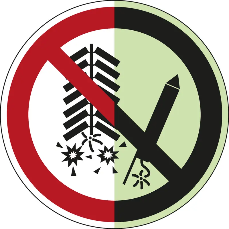ISO-Sicherheitsschild - Feuerwerk verboten
