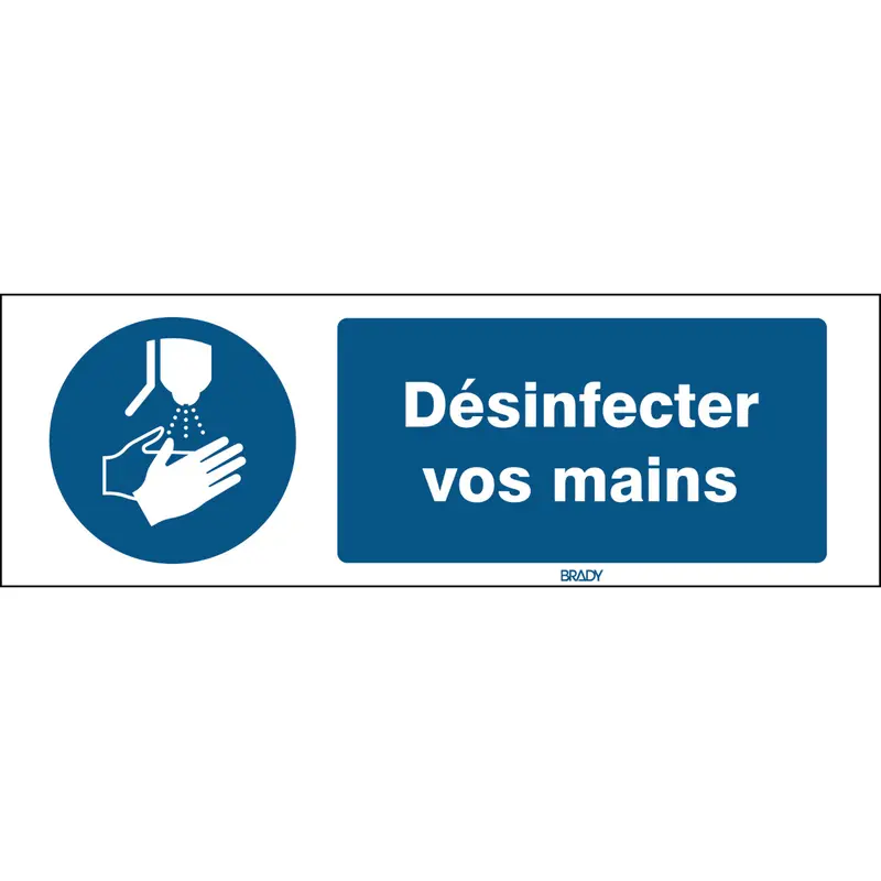 ISO-Sicherheitsschild - Hände desinfizieren