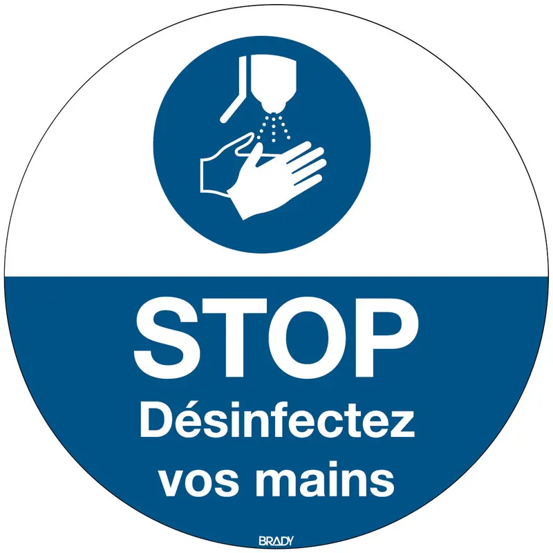 ISO-Sicherheitsschild - Hände desinfizieren