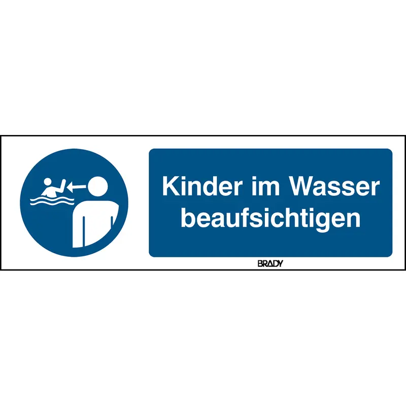 ISO-Sicherheitsschild - Kinder im Wasser beaufsichtigen