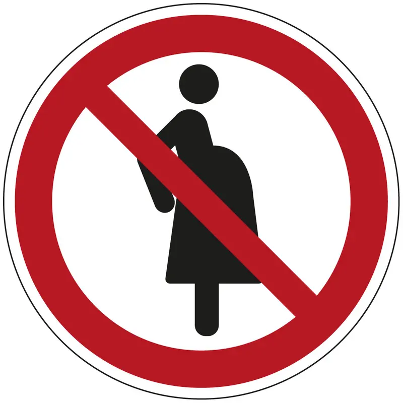 ISO-Sicherheitsschild - Nicht für Schwangere