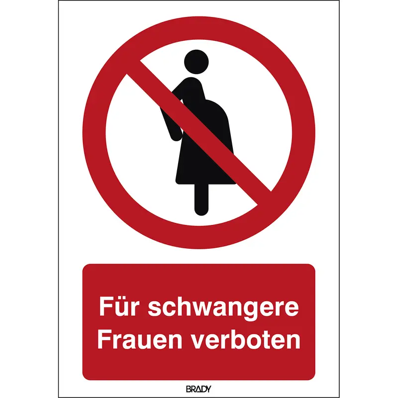 ISO-Sicherheitsschild - Nicht für Schwangere