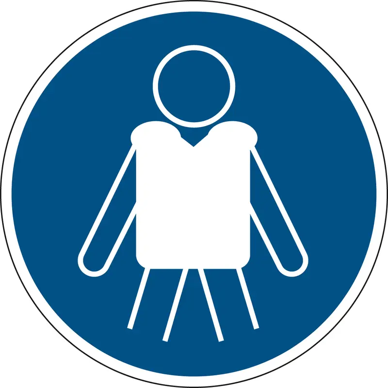 ISO-Sicherheitsschild - Rettungsschwimmhilfen anlegen