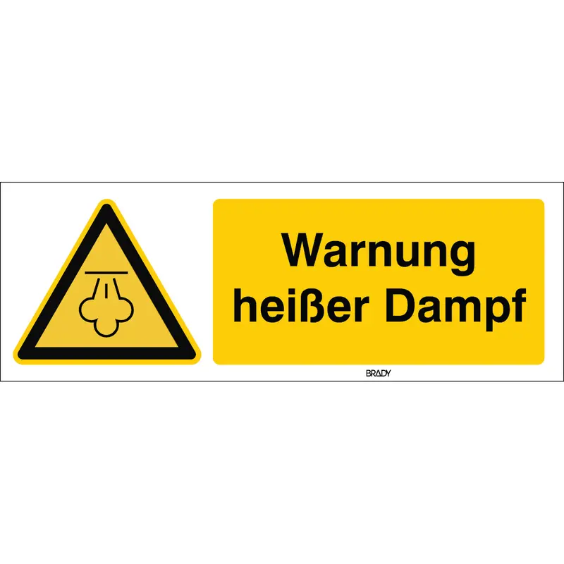 ISO-Sicherheitsschild - Warnung, heisser Dampf