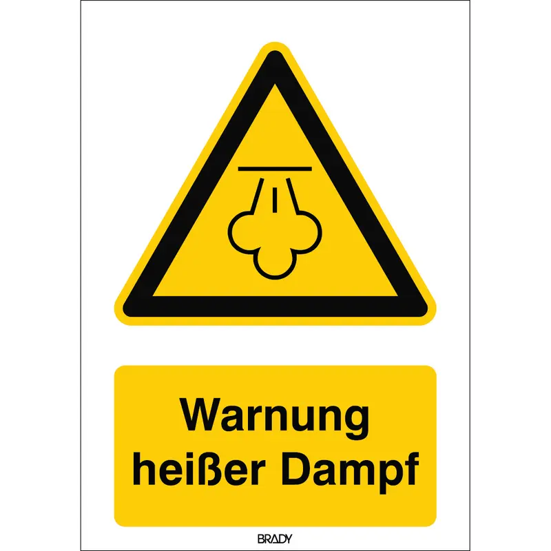 ISO-Sicherheitsschild - Warnung, heisser Dampf