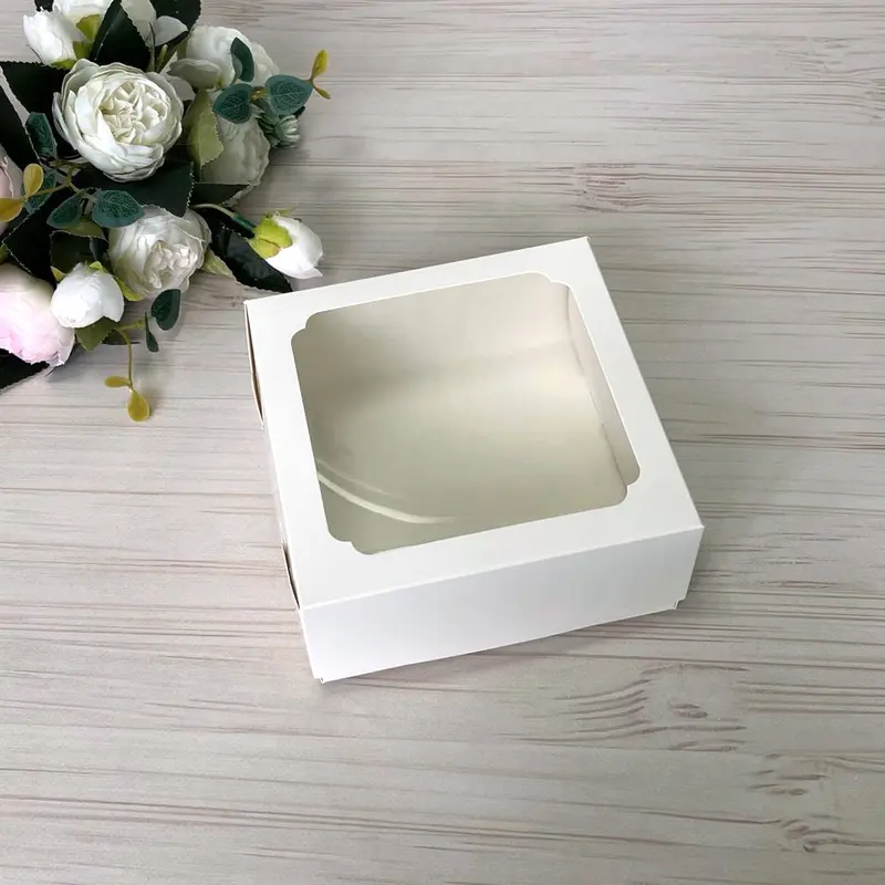 Karton für Bento mit Fenster 15x15x7 cm, 5 Stück