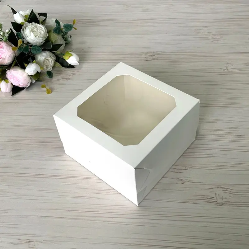 Karton für Bento mit Fenster 17x17x10,5 cm, 5 Stück