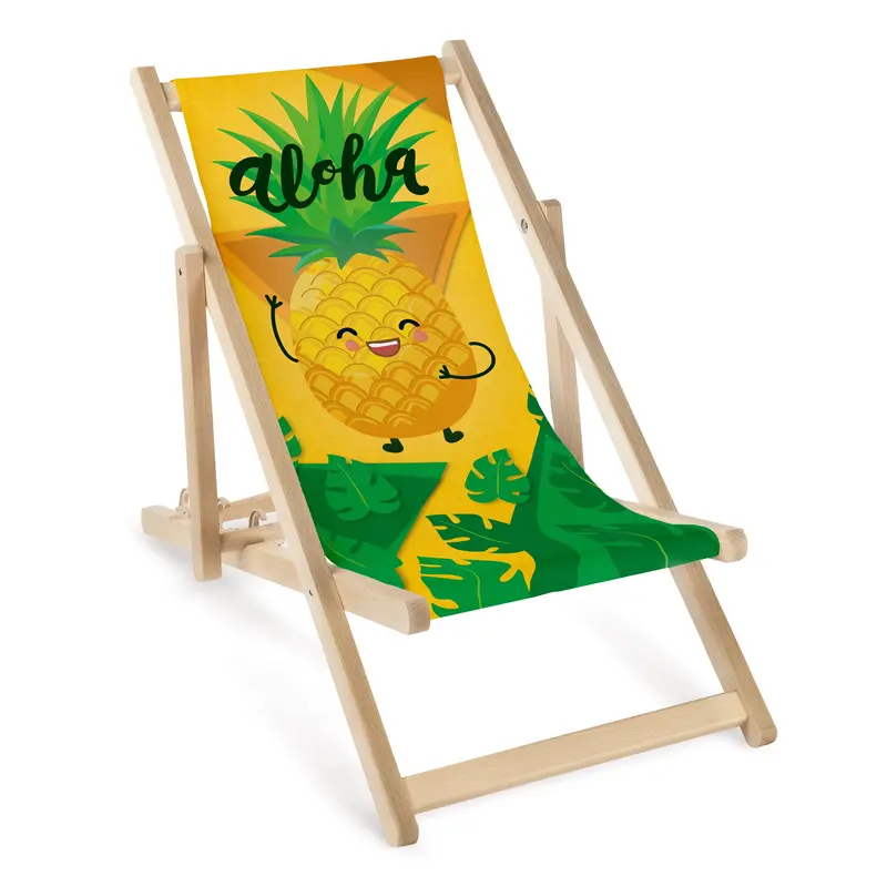 Kinderliegestuhl aus Holz Ananas