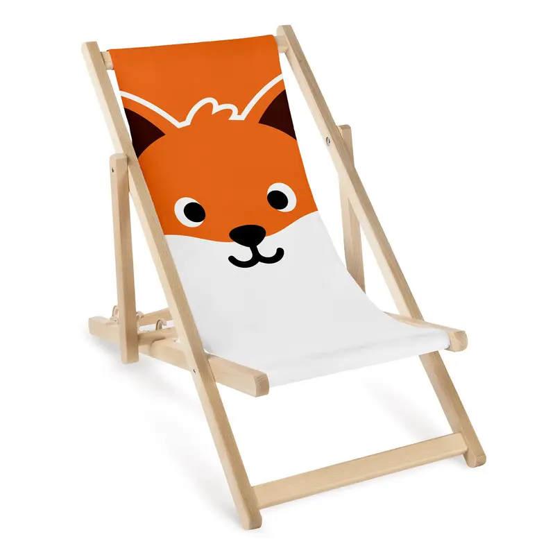 Kinderliegestuhl aus Holz Fuchs