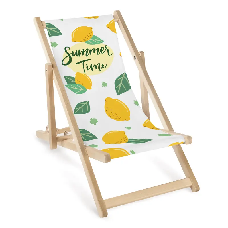 Kinderliegestuhl aus Holz Summer time Zitronen