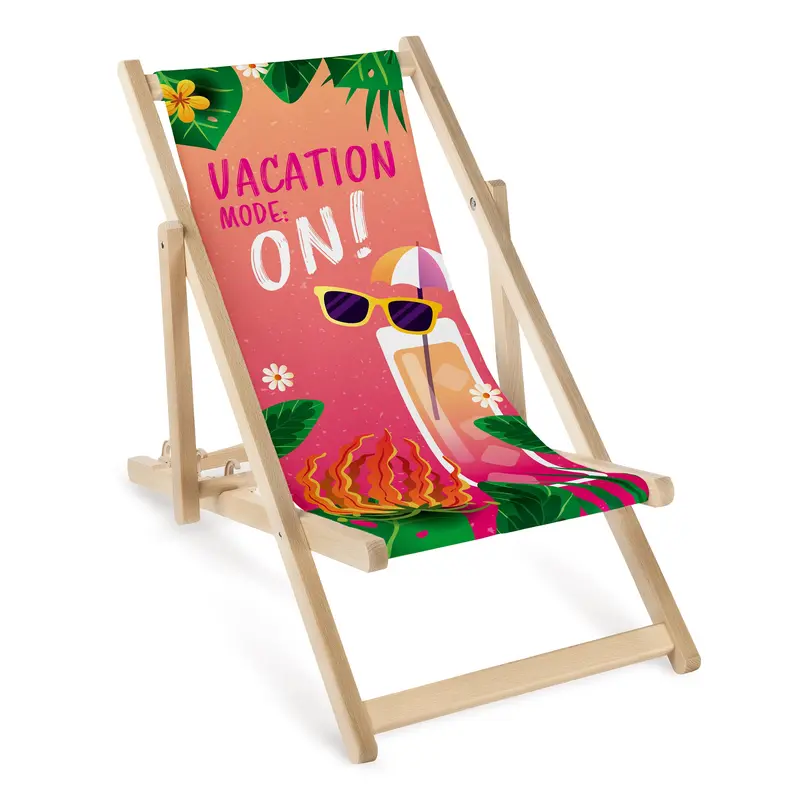 Kinderliegestuhl aus Holz Vacation mode