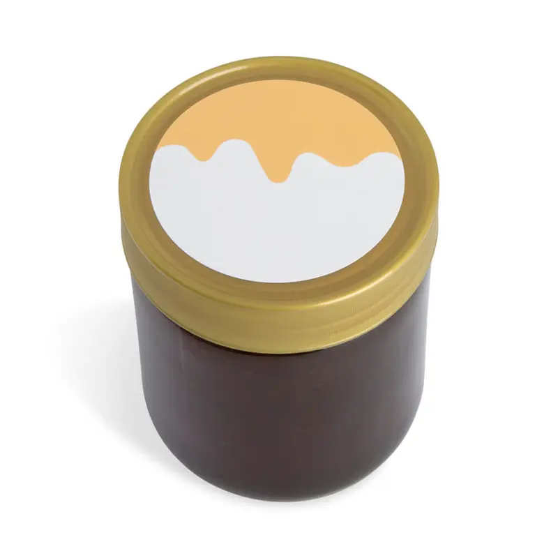 Klebriger Klaus – Deckeletikett 500g (Kunststoffdeckel)
