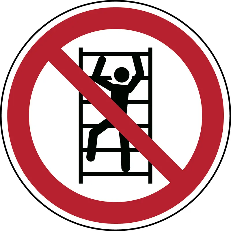 Klettern verboten - ISO 7010