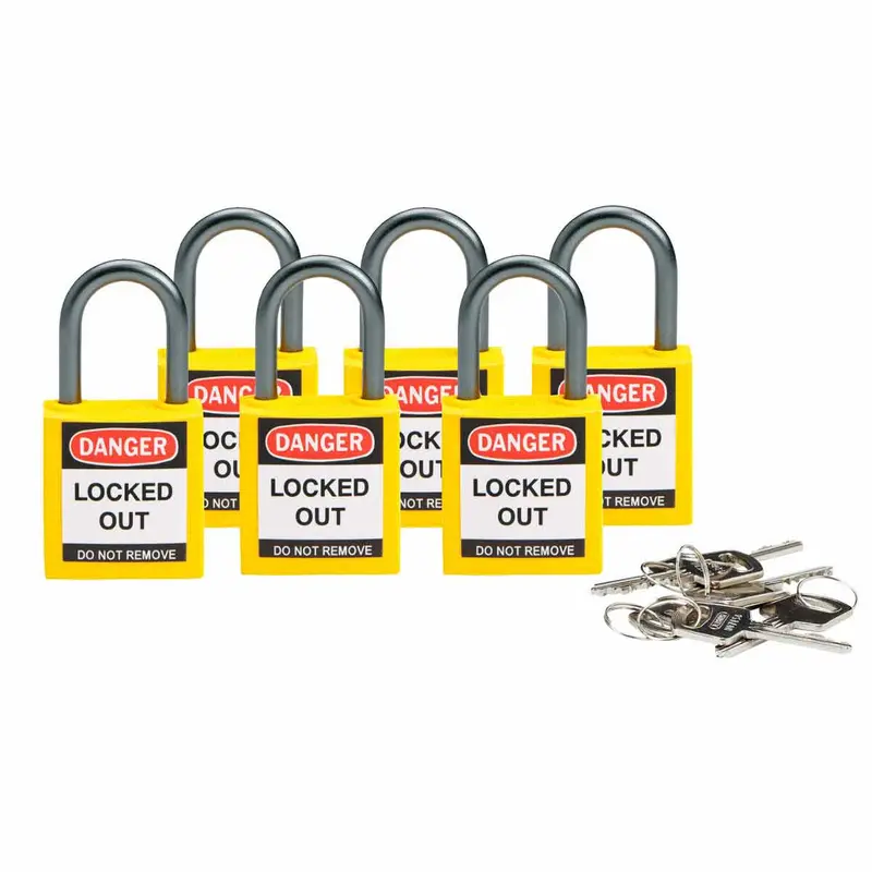 Kompakte Brady Sicherheitsschlösser mit einem Bügel von 25 mm - Keyed Different