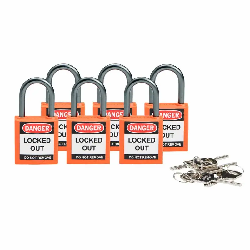 Kompakte Brady Sicherheitsschlösser mit einem Bügel von 25 mm - Keyed Different