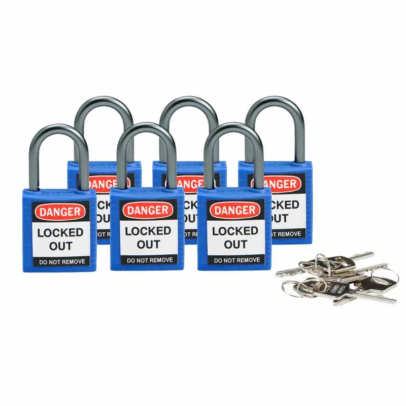 Kompakte Brady Sicherheitsschlösser mit einem Bügel von 25 mm - Keyed Different