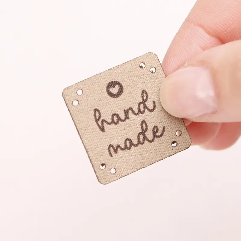 Kunstlederlabel zum Aufnähen - 20 Stück