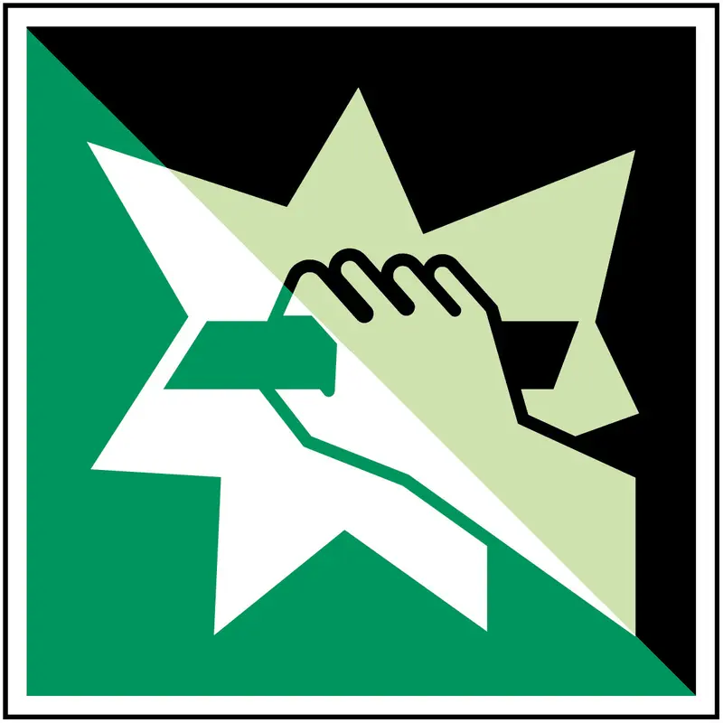 Langnachleuchtende Sicherheitsschilder