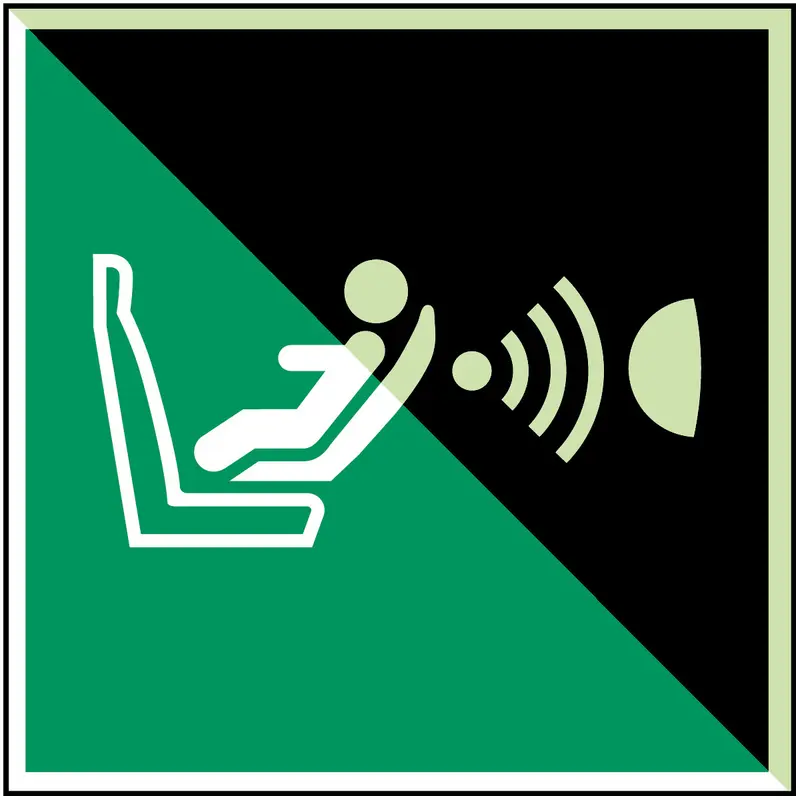Langnachleuchtende Sicherheitsschilder