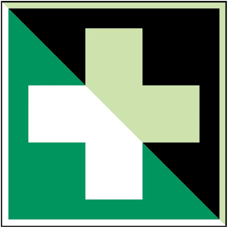 Langnachleuchtende Sicherheitsschilder
