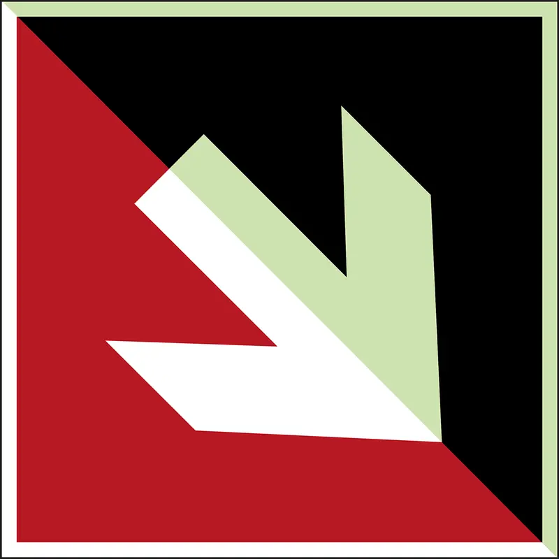 Langnachleuchtende Sicherheitsschilder