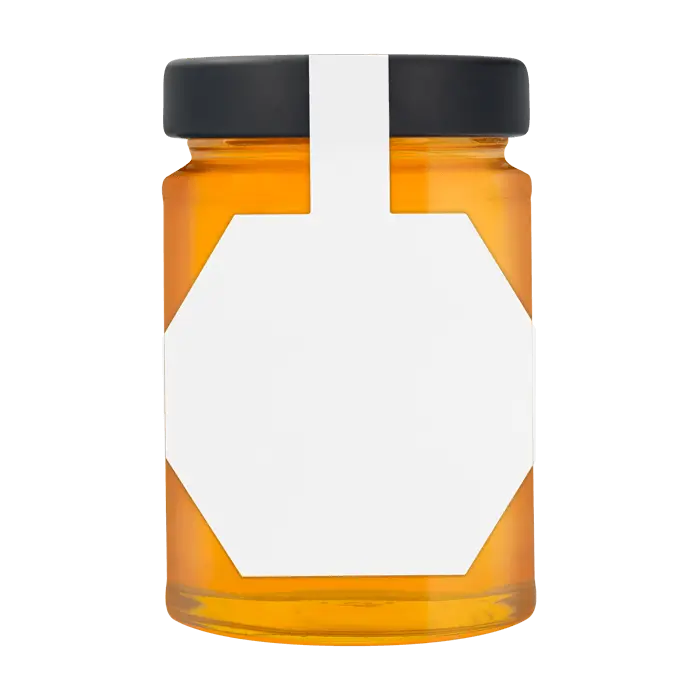 Leere Lola – Hexagon Etikett mit Gewährverschluss 375g (Deep-Twist-Off)