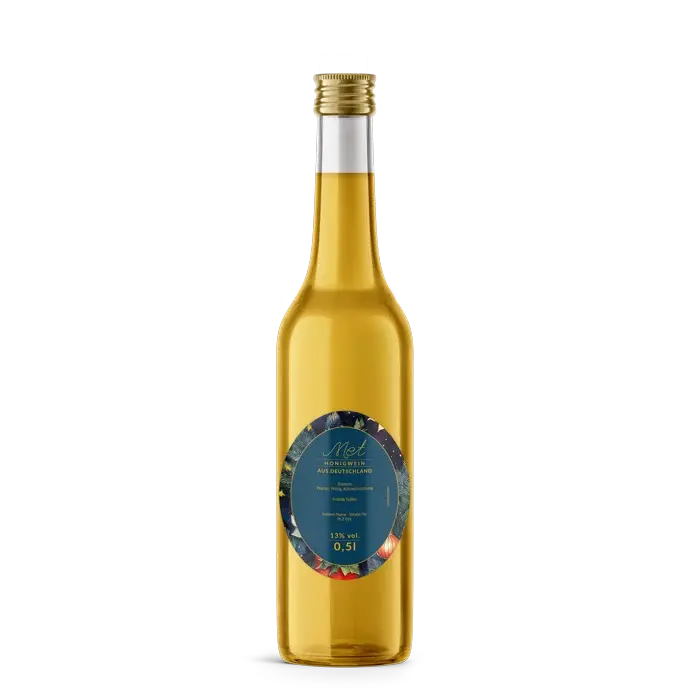 Leuchtende Leonie – Ovales Flaschenetikett 70x90mm für 500ml Met