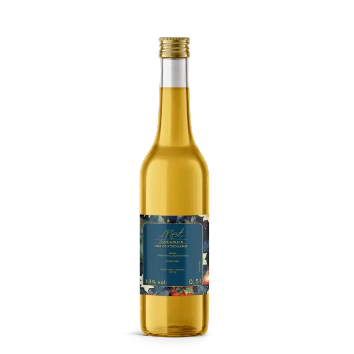 Leuchtende Leonie – Quadratisches Flaschenetikett 80x80mm für 500ml Met