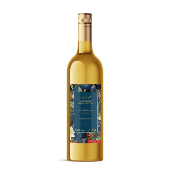 Leuchtende Leonie – Rechteckiges Flaschenetikett 65x125mm für 750ml Met