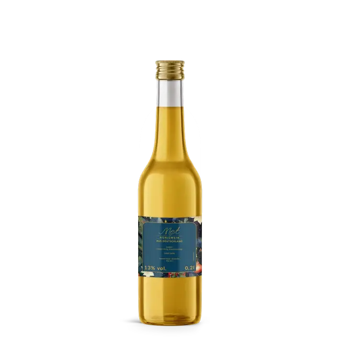 Leuchtende Leonie – Rechteckiges Flaschenetikett 70x60mm für 200ml Met