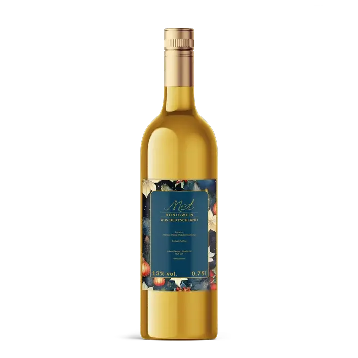 Leuchtende Leonie – Rechteckiges Flaschenetikett 80x120mm für 750ml Met
