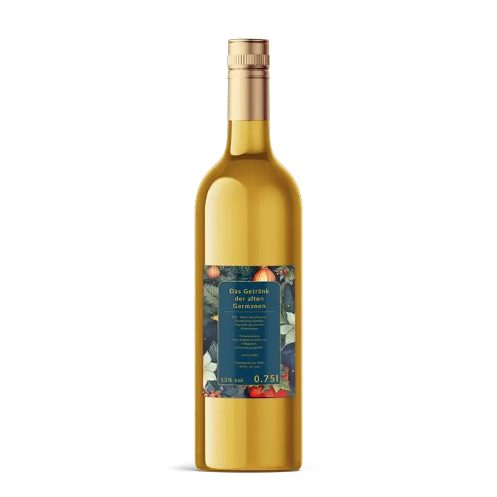 Leuchtende Leonie – Rechteckiges Rückenetikett 70x100mm für 750ml Met