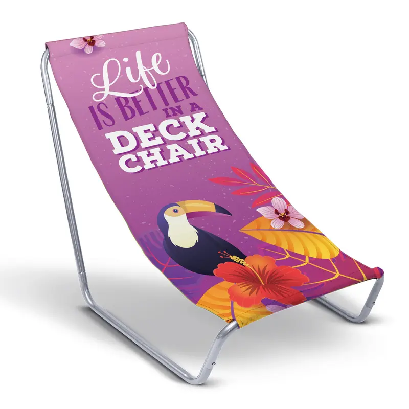 Liegestuhl aus Stahl LIFE IS BETTER