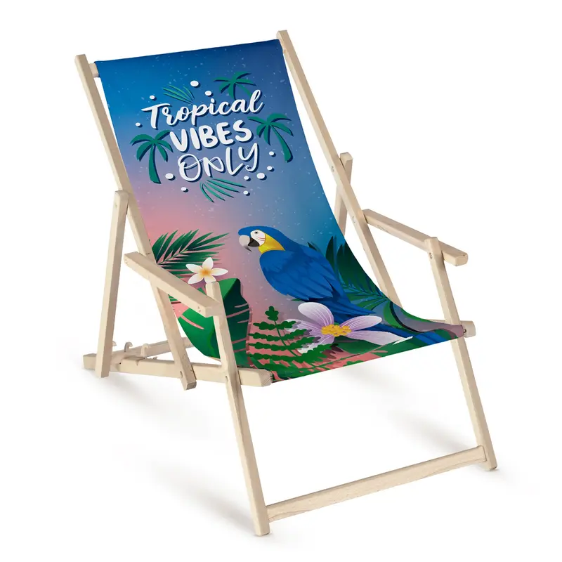 Liegestuhl mit Armlehnen Tropical Vibes Only