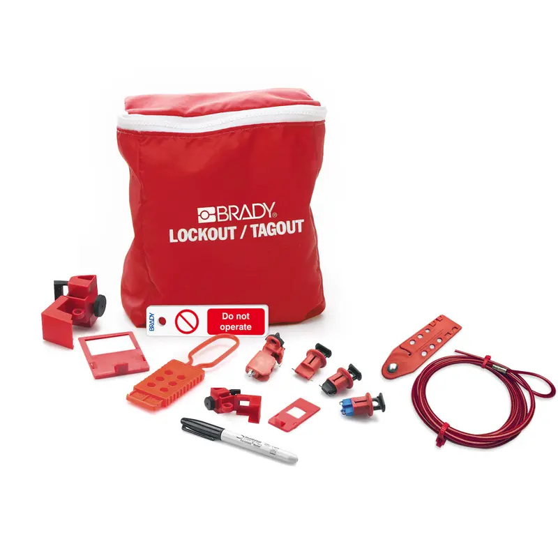 Lockout-Set für Elektriker + Anhänger Französisch