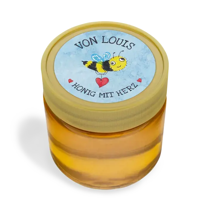Lustiger Louis – Deckeletikett 250g (Kunststoffdeckel)