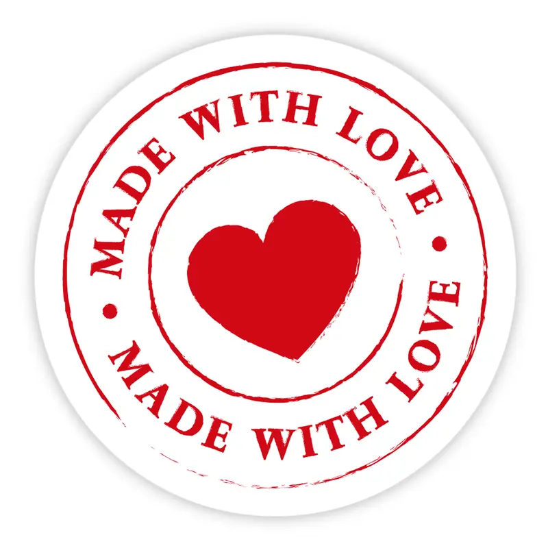 Made with Love - Rot 30x30 mm