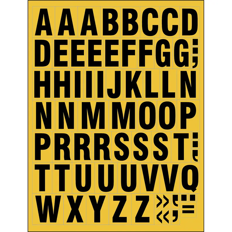 Magnetische Buchstaben, Gelb, 39 x 43 mm