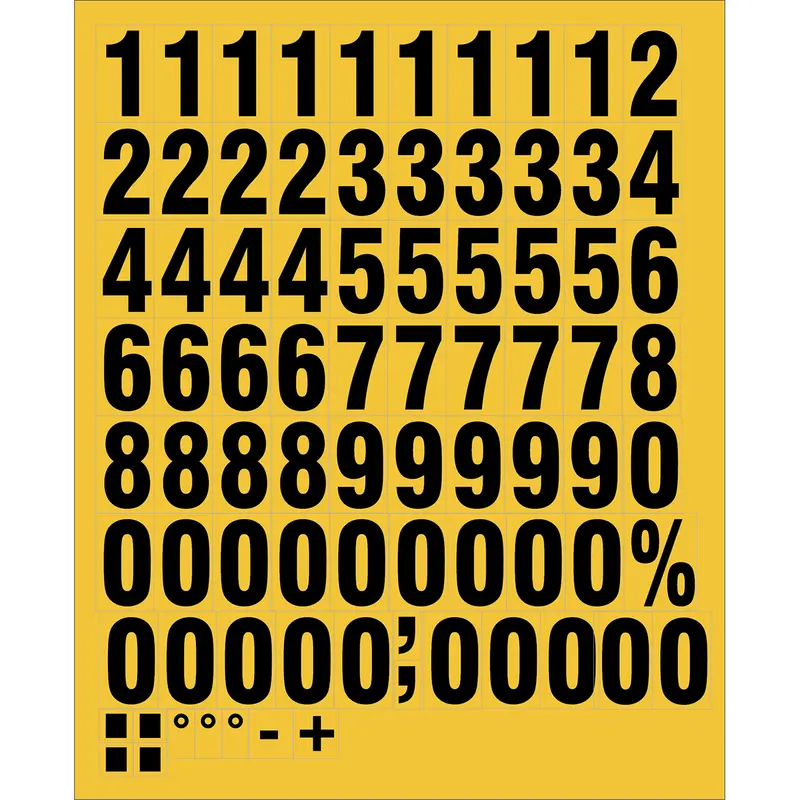 Magnetische Zahlen, Gelb, 39 x 43 mm