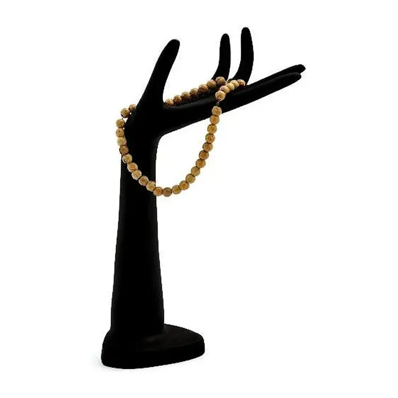 Main bijoux femme floquée velours noir – H36 cm
