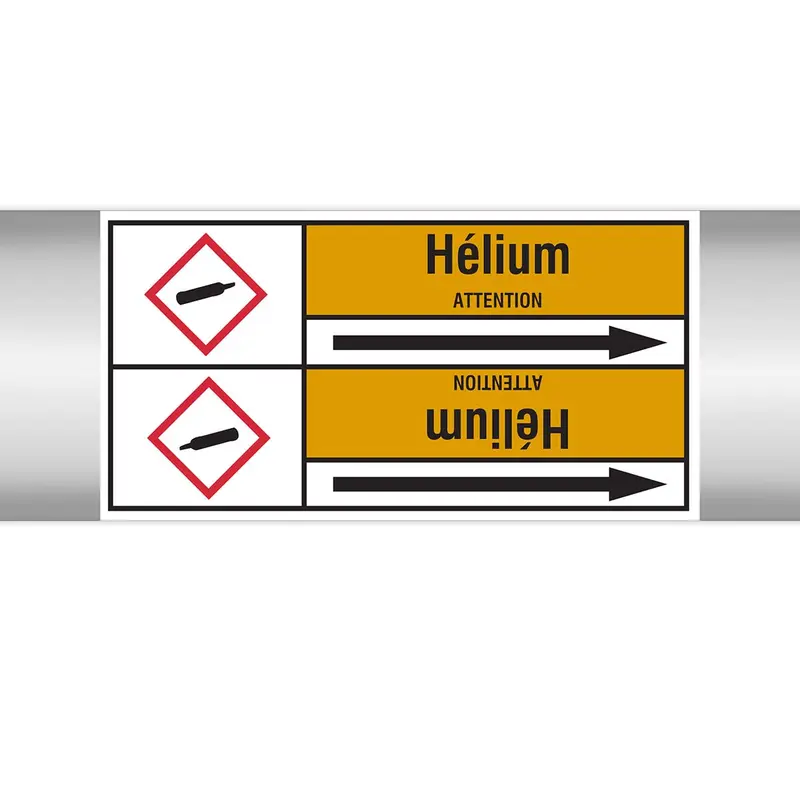 Marqueurs en rouleau continu, avec pictogrammes - Hélium (produit francophone)